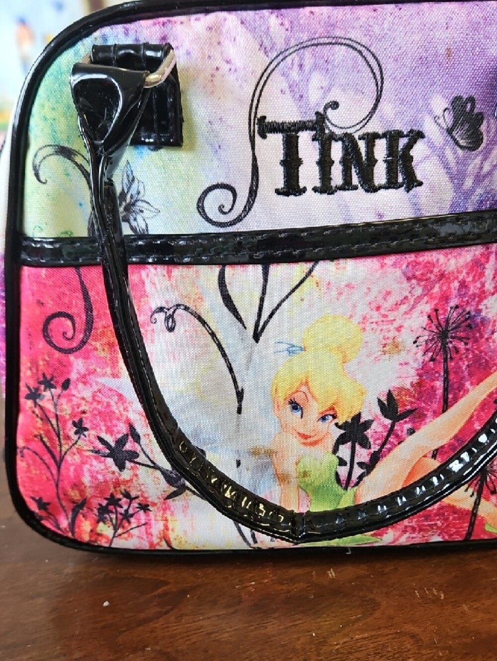 Disney Tink Mini Tote Bag - Pink, Purple, Black Tinkerbell - Picture 4 of 6
